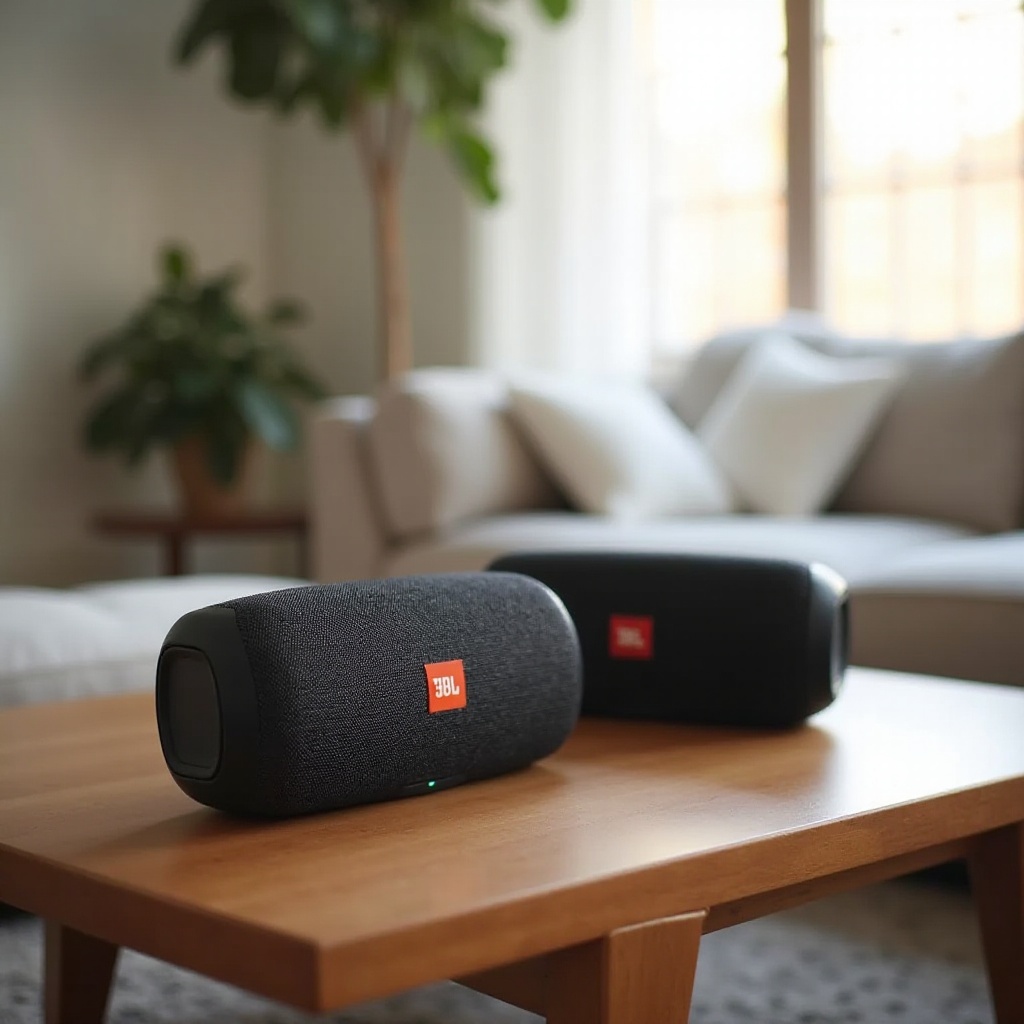 cómo emparejar dos altavoces JBL