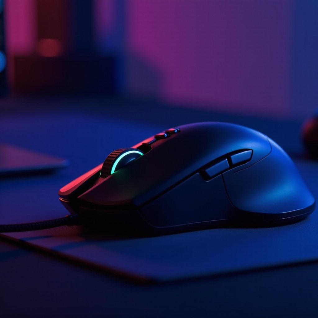ratón para juegos con reposapulgar