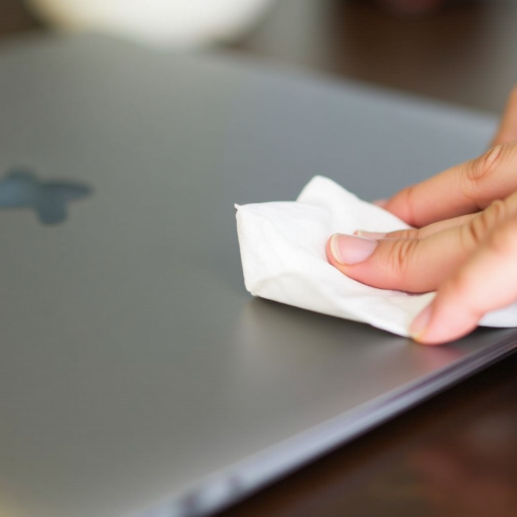 ¿Puedo usar toallitas para bebés para limpiar la pantalla de mi MacBook?