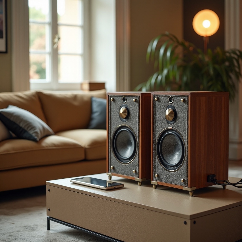 altavoz de aspecto vintage