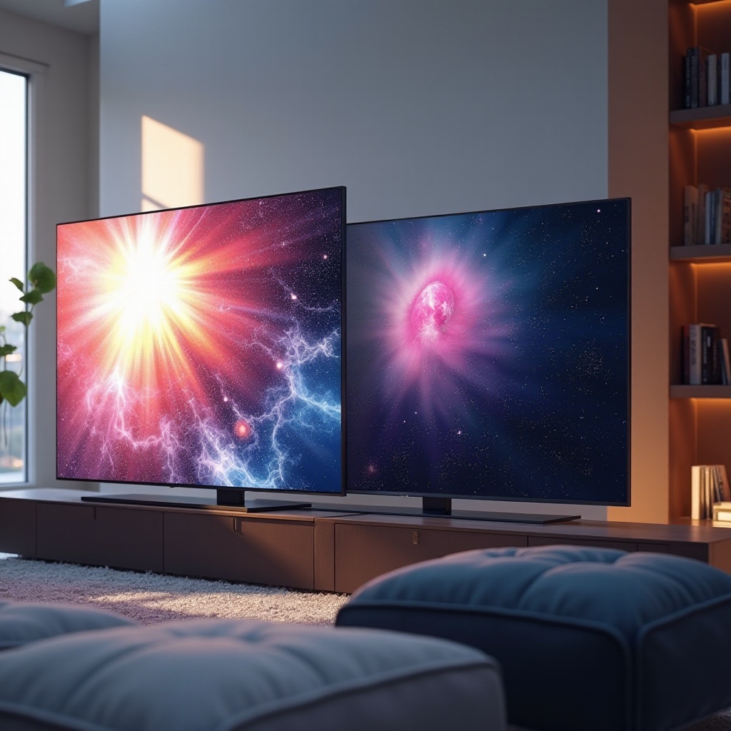 ما هي أجهزة تلفاز QLED و OLED